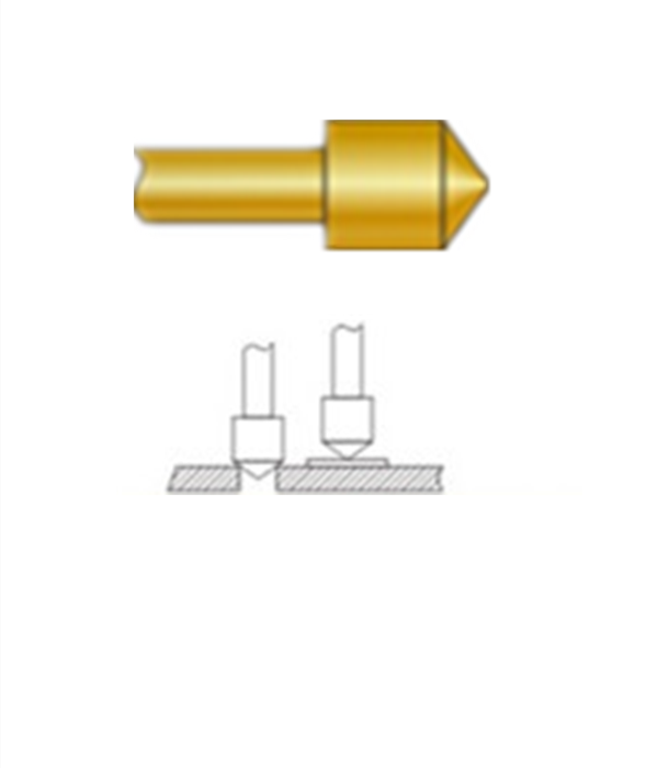 圓錐頭探針、探針用法圖、探針原理圖、測試探針圖片
