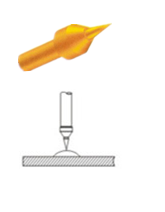 探針頭型、測試探針探針頭、探針頭部形狀、頂針頭