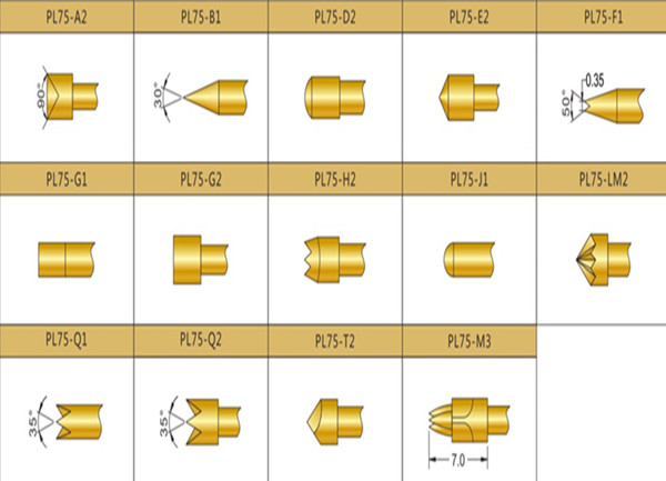 PL75探針頭型、華榮華測試探針廠家