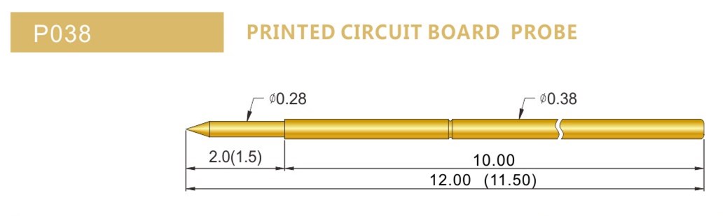 PA038探針尺寸，華榮華探針廠家